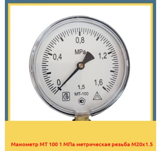 Манометр МТ 100 1 МПа метрическая резьба М20х1.5 в Караколе